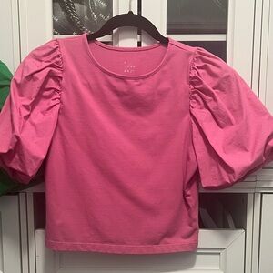 a new day Pink Puff Sleeve Blouse